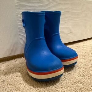 Crocs Kids Rain Boots Blue Size C7 Waterproof Pull On